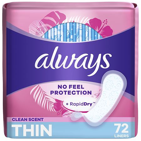 Always Thin, No Feel Protection Daily Liners, Regular Absorbency Scented, Regular Absorbency - 20.0 ea