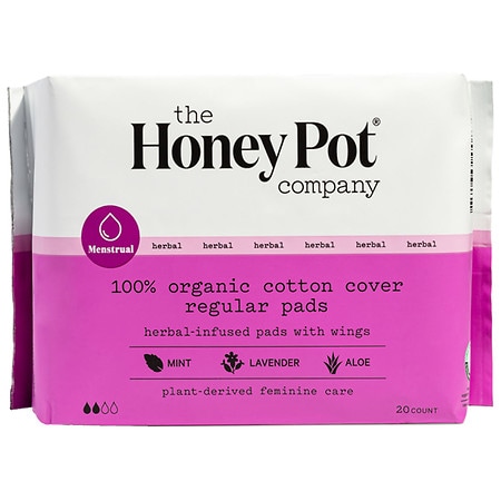 The Honey Pot Organic Regular Herbal Menstrual Pads - 20.0 ea