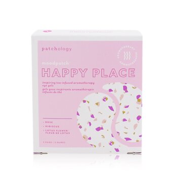 PatchologyMoodpatch - Happy Place Inspiring Tea-Infused Aromatherapy Eye Gels (Rose+Hibiscus+Lotus Flower) 5pairs