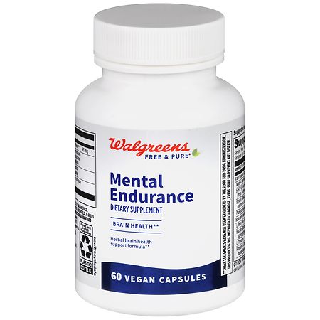 Walgreens Free & Pure Mental Endurance Vegan Capsules - 60.0 ea
