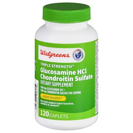 Walgreens Triple Strength Glucosamine HCl Chondroitin Sulfate Caplets - 120.0 ea