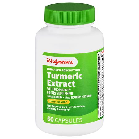 Walgreens Enhanced Absorption Turmeric Extract with BioPerine Capsules - 60.0 ea