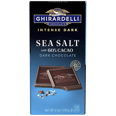 Ghirardelli Intense Dark Sea Salt Dark Chocolate Intense Dark 60% Cacao with Sea Salt - 3.5 oz