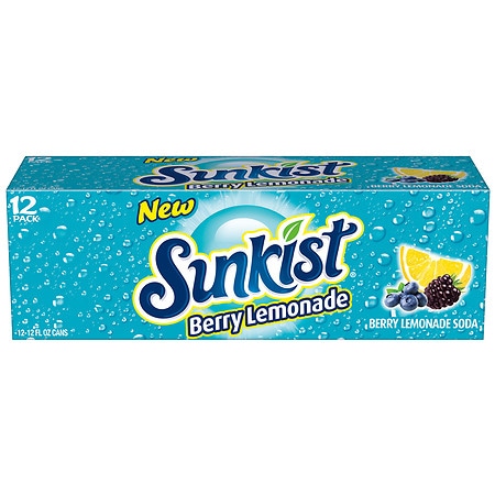Sunkist Berry Lemonade Soda - 12.0 oz x 12 pack