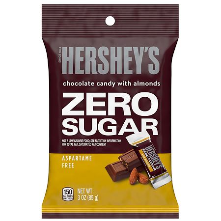 Hershey's Zero Sugar Candy, Bag Chocolate with Almonds - 3.0 oz