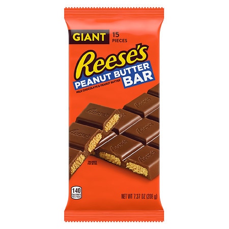 Reese's Milk Chocolate filled with Reese's Peanut Butter, Giant Candy Bar - 7.37 oz