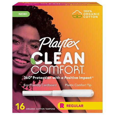 Playtex Clean Comfort Tampons, Regular Absorbency Unscented, Regular Absorbency - 16.0 ea