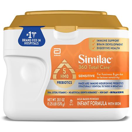 Similac 360 Total Care Sensitive Infant Formula Powder - 20.1 oz