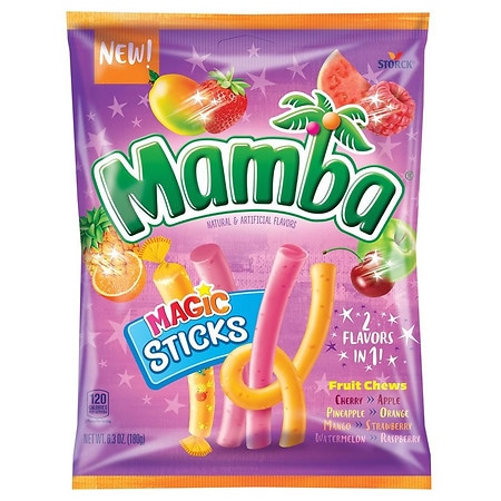 Mamba Magic Sticks-Chewy Fruity Candy Sticks - 6.3 oz