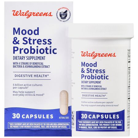 Walgreens Mood & Stress Probiotic Capsules - 30.0 ea
