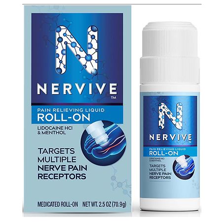 Nervive Nerve Care, Pain Relieving Roll On Liquid, Max Strength - 2.5 oz