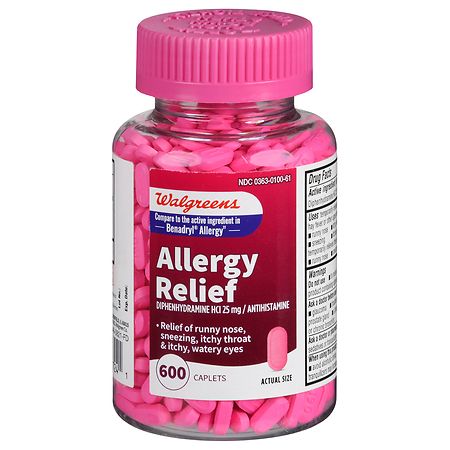 Walgreens Allergy Relief Caplets - 600.0 ea