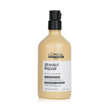 L'OrealProfessionnel Serie Expert - Absolut Repair Protein + Gold Quinoa Instant Resurfacing Conditioner (For Dry & Damaged Hair) 500ml/16.9oz