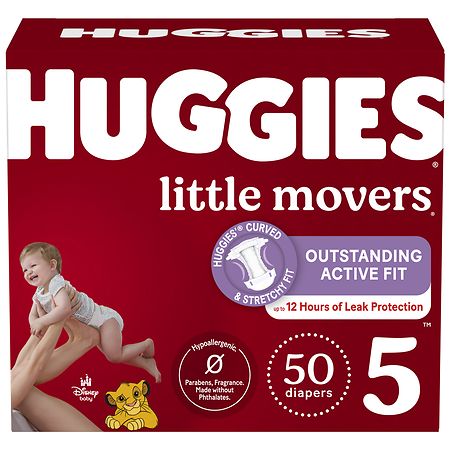 Huggies Little Movers Baby Diapers Size 5 (50 Ct) - 50.0 ea