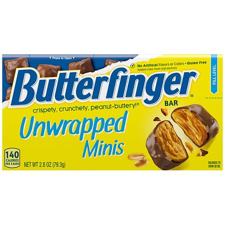 Butterfinger Unwrapped Concession Box Peanut-Buttery Chocolate - 2.8 oz