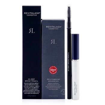 RevitaLashRevitaBrow Advanced Eyebrow Conditioner 3ml + Hi Def Brow Pencil 0.14g (Warm Brown) 2pcs