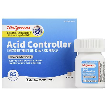 Walgreens Maximum Strength Acid Controller Tablets - 85.0 ea