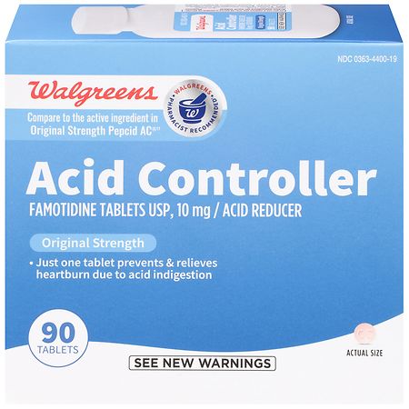 Walgreens Original Strength Acid Controller and Acid Reducer Famotidine Tablets, 10 mg - 30.0 ea