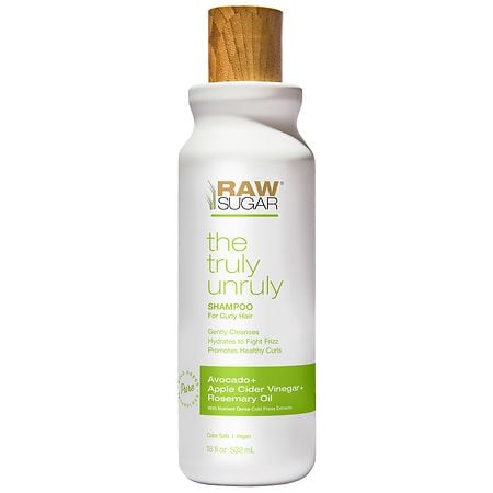 Raw Sugar The Truly Unruly Shampoo Avocado + Apple Cider Vinegar + Rosemary Oil - 18.0 fl oz