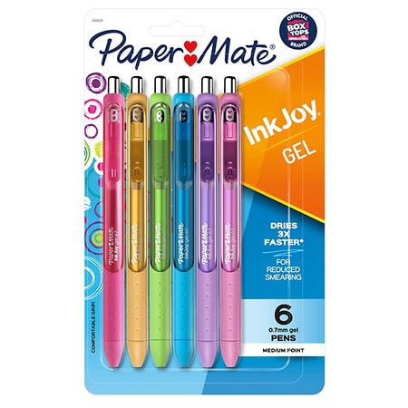 Paper Mate Ink Joy Fashion Gel Pens Pastel Assorted - 6.0 ea
