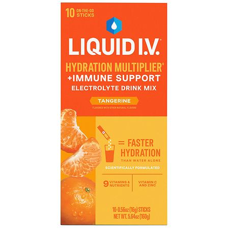 Liquid I.V. Hydration Multiplier+ Immune Support Tangerine - 0.56 oz x 10 pack