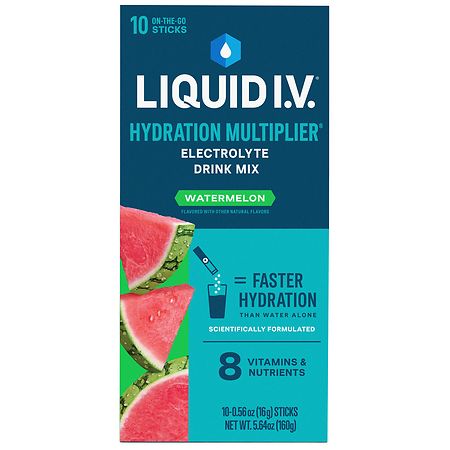 Liquid I.V. Hydration Multiplier, Electrolyte Powder Supplement Drink Mix Watermelon - 0.56 oz x 10 pack