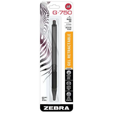 Zebra G-750 Retractable Gel Pen - 1.0 ea