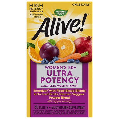 Alive! Once Daily Women's 50+ Ultra Potency Multivitamin Tablets - 60.0 EA