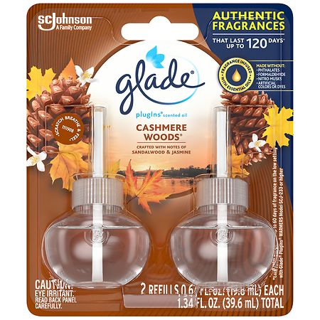 Glade Air Freshener Cashmere Woods - 0.67 fl oz x 2 pack