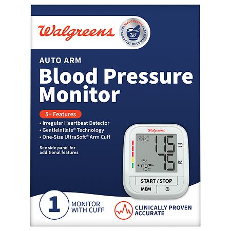 Walgreens Auto Arm Blood Pressure Monitor - 1.0 ea