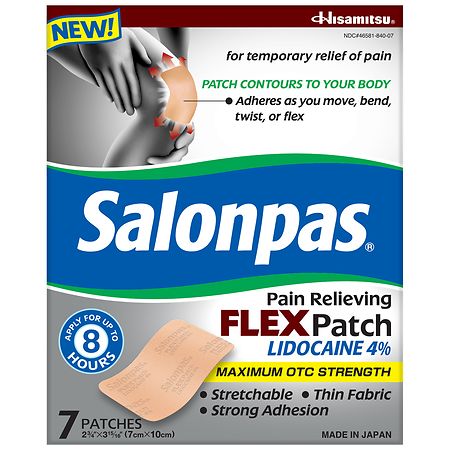 Salonpas Lidocaine 4% Pain Relieving FLEX Patch - 7.0 ea
