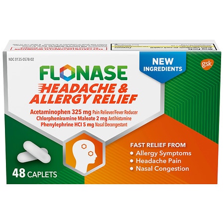 Flonase Headache and Allergy Relief Caplets - 48.0 ea