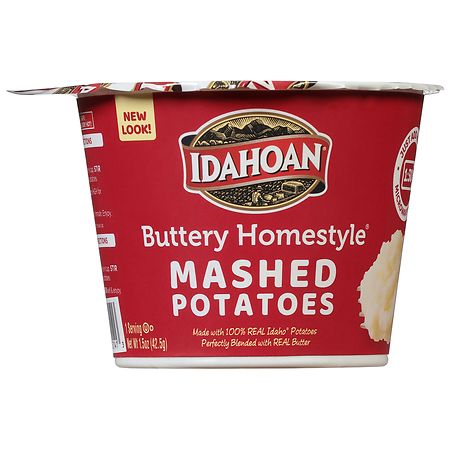 Idahoan Buttery Homestyle Mashed Potatoes Cup Buttery Homestyle, Microwaveable Cup - 1.5 oz