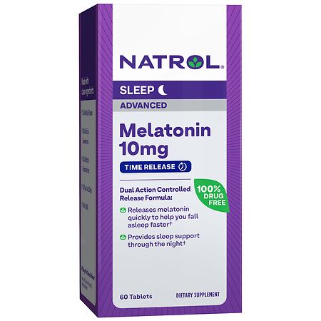 Natrol Advanced Sleep Melatonin 10 mg Dietary Supplement Tablets - 60.0 ea