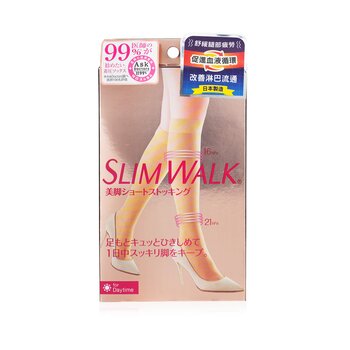 SlimWalkCompression Stockings for Beautiful Legs - # Beige (Size:M-L) 1pair