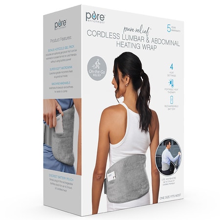 Pure Enrichment Pure Relief Cordless Lumbar & Abdominal Heating Wrap - 1.0 ea