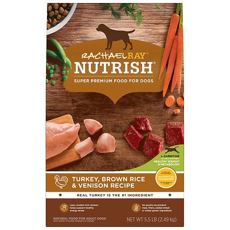 Rachel Ray Nutrish Turkey, Brown Rice & Venison Recipe, Dry Dog Food - 5.5 lb