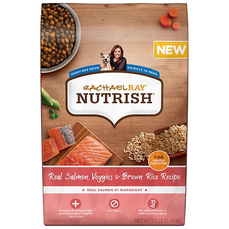 Rachel Ray Nutrish Salmon, Veggies & Brown Rice Recipe, Dry Dog Food - 5.5 lb