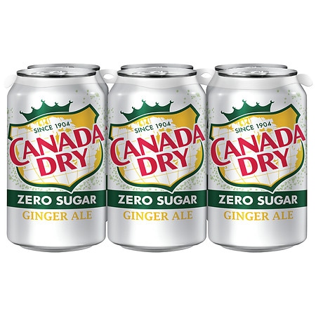 Canada Dry Zero Sugar Ginger Ale Soda - 7.5 oz x 6 pack