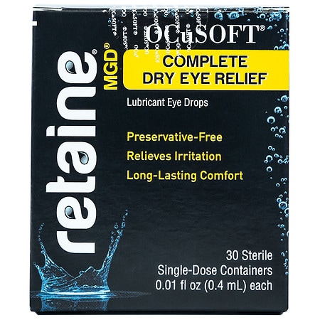 OCuSOFT Retaine MGD Lubricant Eye Drops Single-Dose Containers - 0.01 fl oz x 30 pack