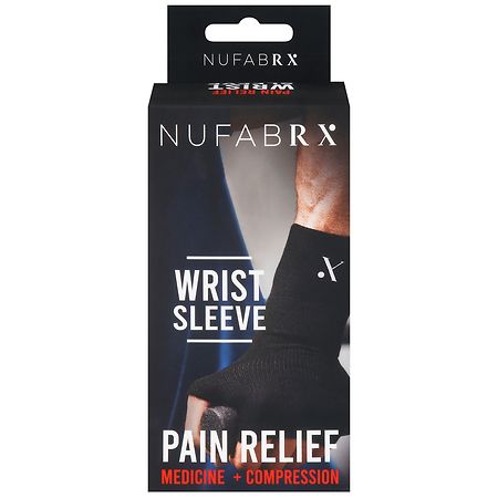 Nufabrx Pain Relief Medicine + Compression Pain Relief Wrist Sleeve - 1.0 ea