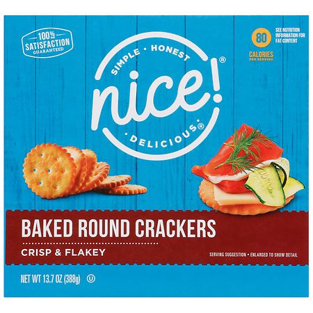 Nice! Baked Round Crackers - 13.7 oz