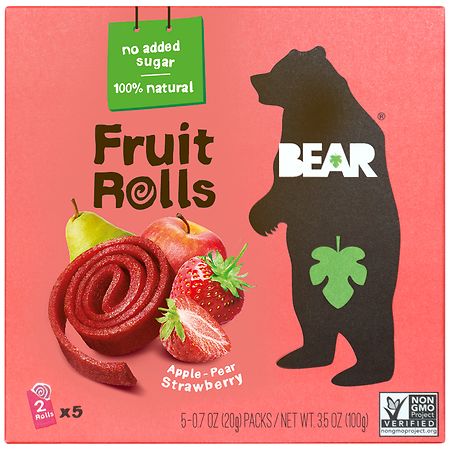 BEAR Fruit Rolls - 0.7 OZ x 5 pack