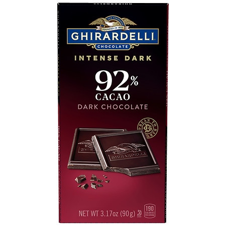 Ghirardelli Intense Dark Bar 92% Cacao - 3.17 oz