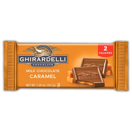 Ghirardelli 2-Square Bar Milk Chocolate with Caramel - 1.06 oz