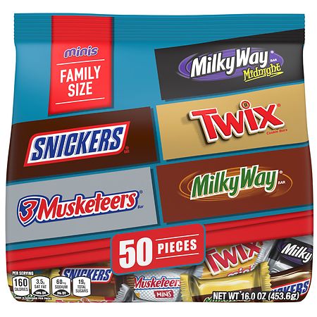 Mars Midnight Minis Size Candy Bars Variety Mix Family Size Bag - 16.0 oz