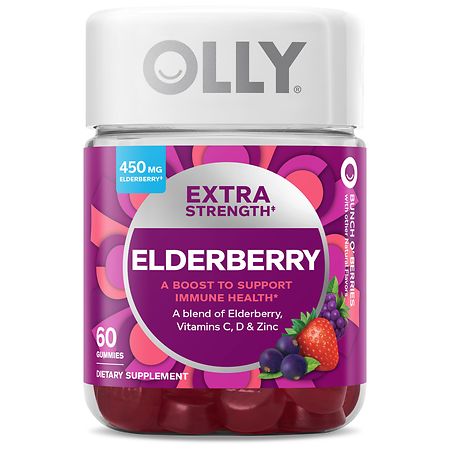 OLLY Extra Strength Elderberry Bunch O'Berries With Other Natural Flavors - 60.0 ea
