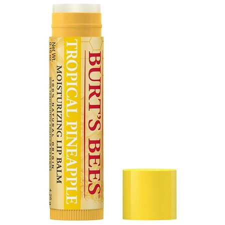 Burt's Bees Lip Balm, Natural Origin Lip Care Tropical Pineapple - 0.15 oz