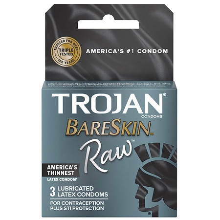 Trojan Bareskin Raw Lubricated Latex Condoms - 10.0 ea
