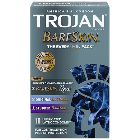 Trojan Bareskin EveryTHIN Lubricated Latex Condoms - 3.0 ea